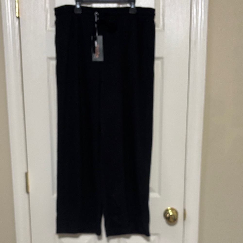 Wide leg soft, knit pants
